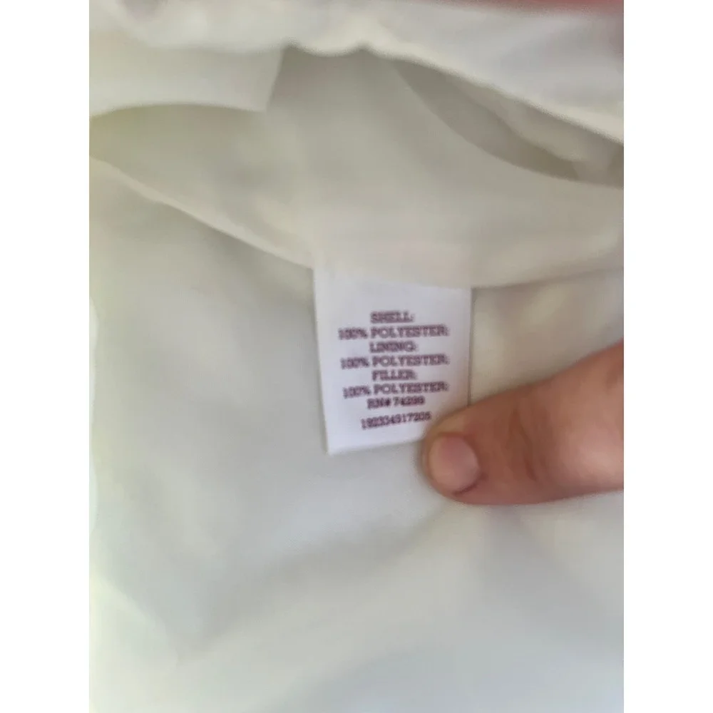 Womens Puffer Vest Coconut White Quilted Full Zip Mock Neck JG94Z002RS Size M